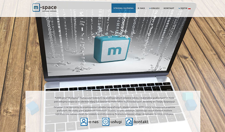 Page for m-space.eu